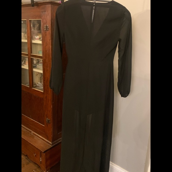 Entro Black Embroider Dress Short Romper sz Small - Picture 4 of 7